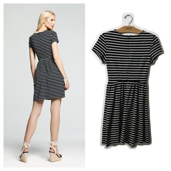 Peter Som for DesigNation B&W Striped Flare Dress - Picture 2 of 3